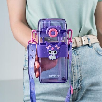 Kite Butelka Na Wodę Bidon Szkolny Z Ustnikiem 500Ml Fioletowa Kuromi - zdjęcie 3