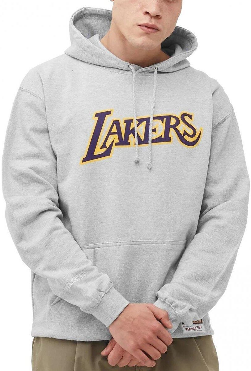 Zdjęcie Bluza Męska Do Koszykówki Mitchell & Ness Los Angeles Lakers Szara - Wrocław