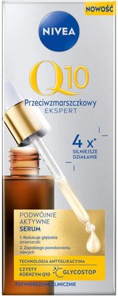 Nivea Q10 Elegance Zestaw Przeciwzmarszczkowy Krem Na Dzień 50ml + Podwójnie Aktywne Serum 30ml + Kosmetyczka - zdjęcie 3