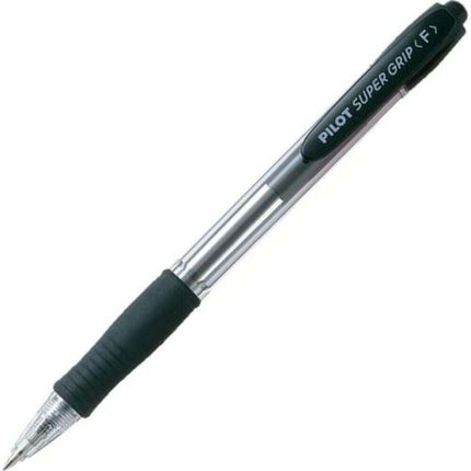 Pilot Pióro Kulkowe 0,7 Przycisk Super Grip Fine Kolor Pisania Czarny - zdjęcie 3
