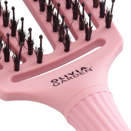 Szczotka Olivia Garden FingerBrush Combo Medium Soft Pink do rozczesywania włosów Amazonki Róż po zdrowie - zdjęcie 3