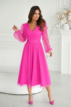 Sukienka Model 269-17 Pink Neon - Bicotone - zdjęcie 2