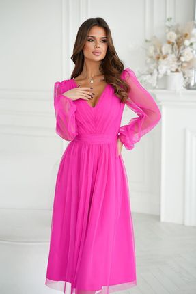 Sukienka Model 269-17 Pink Neon - Bicotone - zdjęcie 4