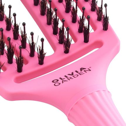 Szczotka Olivia Garden FingerBrush Combo Medium Bubble Pink do rozczesywania włosów Amazonki Róż po zdrowie - zdjęcie 2