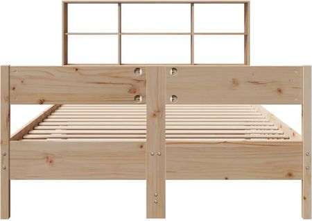 vidaXL Łóżko z regałem bez materaca 150x200 cm lite drewno sosnowe 3322984 - zdjęcie 2