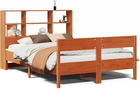 vidaXL Łóżko z regałem bez materaca 150x200 cm lite drewno sosnowe 3322986 - zdjęcie 2