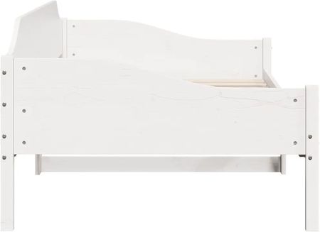 vidaXL Rama łóżka bez materaca biała 90x190 cm lite drewno sosnowe 850918 - zdjęcie 2