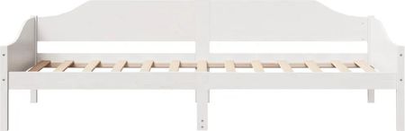 vidaXL Rama łóżka bez materaca biała 90x190 cm lite drewno sosnowe 850918 - zdjęcie 3