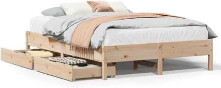 vidaXL Rama łóżka bez materaca 120x200 cm lite drewno sosnowe 3301713 - zdjęcie 3