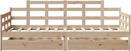vidaXL Łóżko dzienne z szufladami 80x200 cm lite drewno sosnowe 3302122 - zdjęcie 3