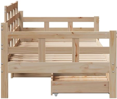 vidaXL Łóżko dzienne z szufladami 80x200 cm lite drewno sosnowe 3302122 - zdjęcie 2