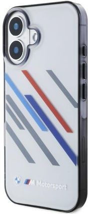 Bmw Motosport IML Random Stripes do Apple iPhone 16 Plus Szary - zdjęcie 4