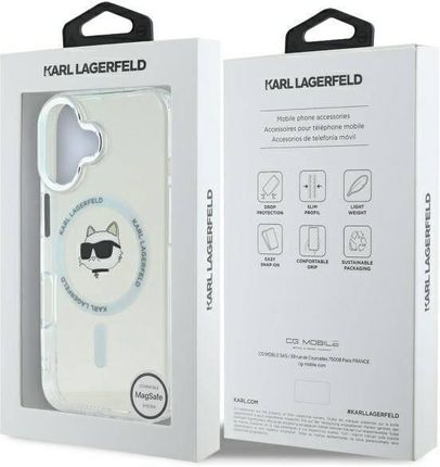 Karl Lagerfeld IML Metal Choupette Head MagSafe do Apple iPhone 16 Plus Biały - zdjęcie 6