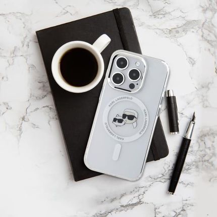 Karl Lagerfeld IML Metal Choupette Head MagSafe do Apple iPhone 16 Plus Biały - zdjęcie 2