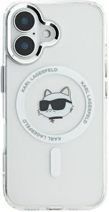 Karl Lagerfeld IML Metal Choupette Head MagSafe do Apple iPhone 16 Plus Biały - zdjęcie 3