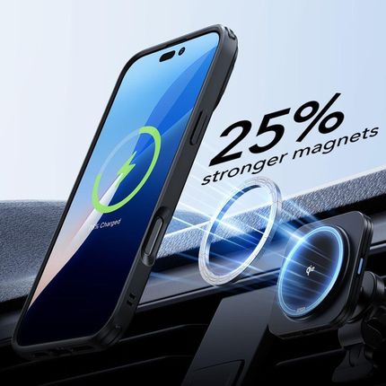 Esr Etui Classic Hybrid Kickstand Halolock Magsafe Tempered Glass Do Apple Iphone 16 Pro Czarny Mat - zdjęcie 3