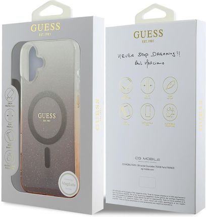 Guess Guhmp16Mhgrcelw Iphone 16 Plus 6 7 Quot Brązowy Brown Hardcase Iml Glitter Gradient Magsafe - zdjęcie 4