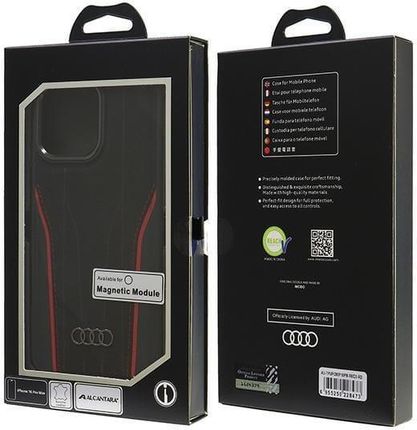 Audi Genuine Leather Magsafe Iphone 16 Pro Max 6 9 Quot Czarno Czerwony Black Red Hardcase Au Tpupcmip16Pm R8 D3 Rd - zdjęcie 5