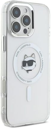 Karl Lagerfeld Klhmp16Xhlschh Iphone 16 Pro Max 6 9 Quot Biały White Hardcase Iml Metal Choupette Head Magsafe - zdjęcie 3