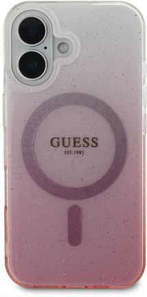 Guess Guhmp16Mhgrcelp Iphone 16 Plus 6 7 Quot Różowy Pink Hardcase Iml Glitter Gradient Magsafe - zdjęcie 2