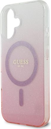 Guess Guhmp16Mhgrcelp Iphone 16 Plus 6 7 Quot Różowy Pink Hardcase Iml Glitter Gradient Magsafe - zdjęcie 5