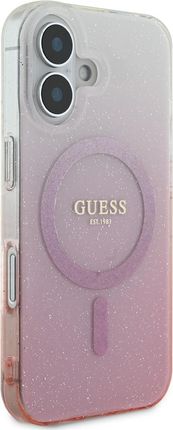 Guess Guhmp16Mhgrcelp Iphone 16 Plus 6 7 Quot Różowy Pink Hardcase Iml Glitter Gradient Magsafe - zdjęcie 3