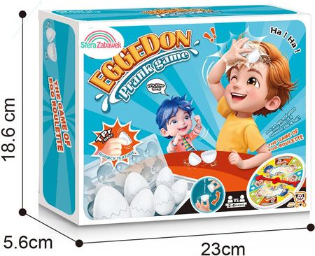 Wesoła gra rodzinna ROZBIJ JAJKO NA GŁOWIE Eggedon Prank Game Gra Pełna Emocji - zdjęcie 6