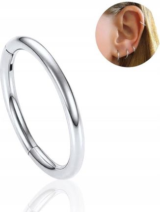Bizu Piercing Kolczyk Clicker srebrny Stal ch. 316 L. Kółko Helix Lobe 1.2/8 - zdjęcie 3