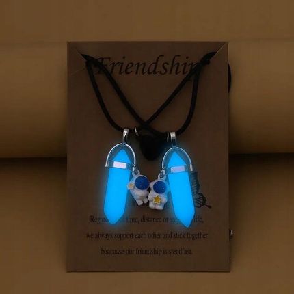 2 x Naszyjnik BFF dla Pary Magnes Łańcuszki Przyjaźni Fluorescencyjne - zdjęcie 3