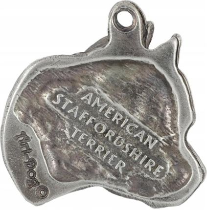 Art-Dog Amerykański Staffordshire terrier naszyjnik z psem, zawieszka na rzemieniu - zdjęcie 4
