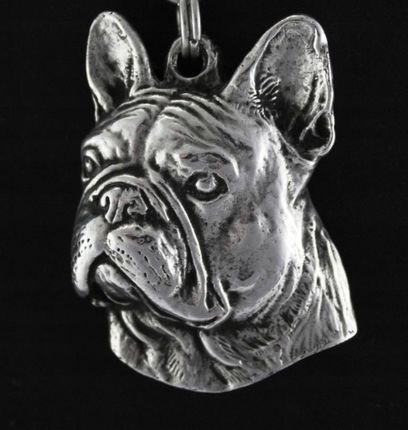 Art-Dog Buldog francuski naszyjnik z psem, zawieszka na rzemieniu, medalion - zdjęcie 4