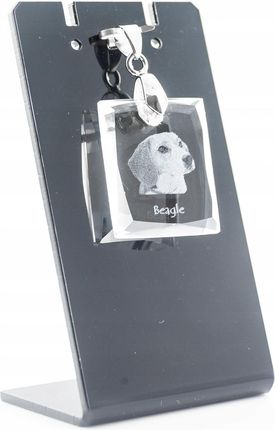 Art-Dog Beagle kryształowa zawieszka na rzemieniu, naszyjnik ze zdjęciem - zdjęcie 2