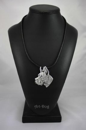 Art-Dog Dog niemiecki naszyjnik z psem, zawieszka na rzemieniu, medalion - zdjęcie 2