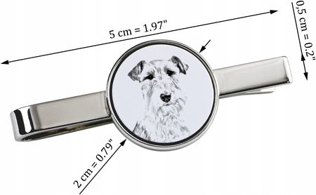 Art-Dog Foksterier szorstkowłosy spinka do krawata z psem, z Twoim zdjęciem - zdjęcie 5
