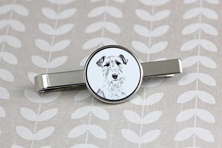 Art-Dog Foksterier szorstkowłosy spinka do krawata z psem, z Twoim zdjęciem - zdjęcie 2