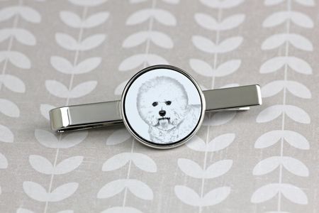 Art-Dog Bichon Frise spinka do krawata z psem, z Twoim zdjęciem - zdjęcie 2