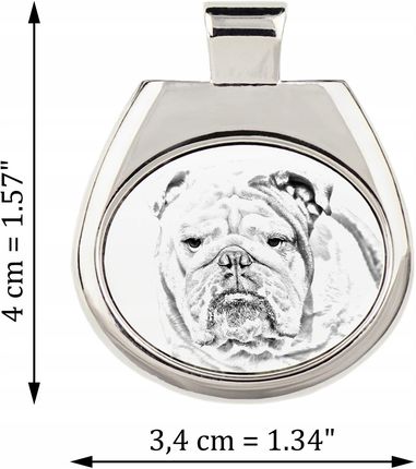 Art-Dog Buldog zawieszka na rzemieniu z psem, naszyjnik ze zdjęciem - zdjęcie 4