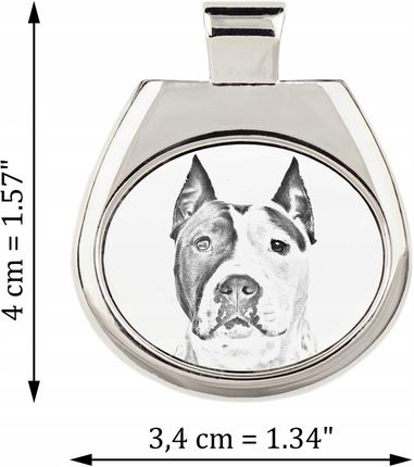 Art-Dog Amstaf Amstaff zawieszka na rzemieniu z psem, naszyjnik ze zdjęciem - zdjęcie 4
