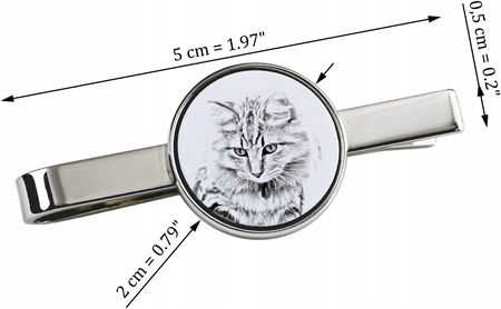 Art-Dog Kot Amerykański Bobtail spinka do krawata z kotem, z Twoim zdjęciem - zdjęcie 4