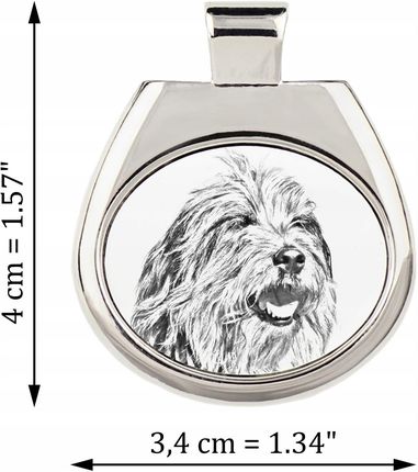 Art-Dog Bergamasco zawieszka na rzemieniu z psem, naszyjnik ze zdjęciem - zdjęcie 2