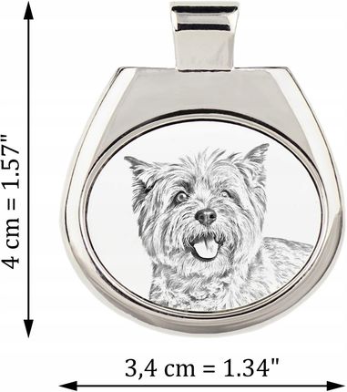 Art-Dog Cairn Terrier zawieszka na rzemieniu z psem, naszyjnik ze zdjęciem - zdjęcie 3