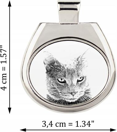 Art-Dog Kot Chartreux zawieszka na rzemieniu z kotem, naszyjnik ze zdjęciem - zdjęcie 3