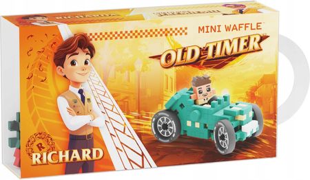 Marioinex Waffle Mini Samochody Old Timer Richard 50El. Turkus Wyścigi 2W1 - zdjęcie 6