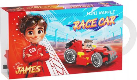 Marioinex Waffle Mini Samochody Race Car James 50El. Red Wyścigi 2W1 - zdjęcie 2