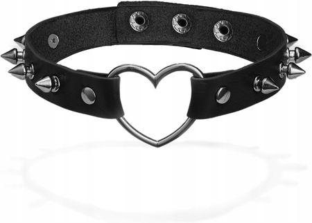 Mersada Skórzany Naszyjnik Choker Obroża Na Szyję Serce (299358) - zdjęcie 3