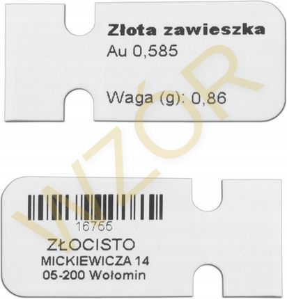 Złocisto Złota Zawieszka Na Łańcuszek Złoty Wisiorek Literka R Ozdobna 585 Litera - zdjęcie 6