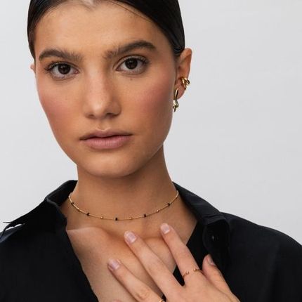 Ania Kruk Choker pozłacany z kuleczkami i emalią - zdjęcie 5