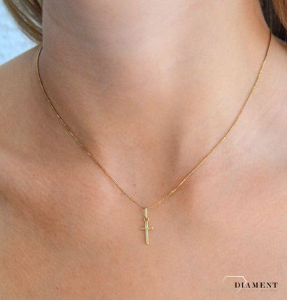 Diament Zawieszka na łańcuszek 'malutki krzyżyk' DIA-ZAW-7004-585 - zdjęcie 3
