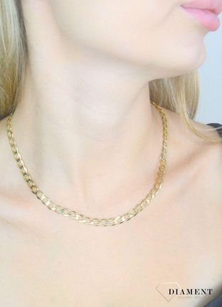 Diament Złoty łańcuszek 333 pancerka 6 mm - zdjęcie 3