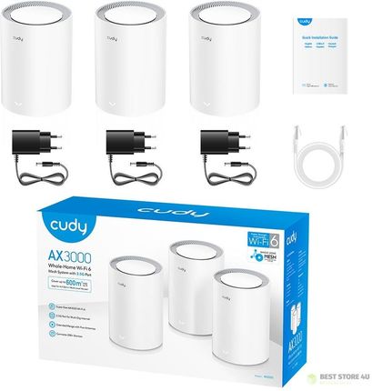 Mesh CUDY M3000(3-PACK) | WiFi 6, 2,4GHz/5GHz, Multi-Gigabit - zdjęcie 2
